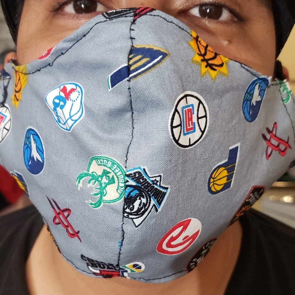 Basketball teams face mask